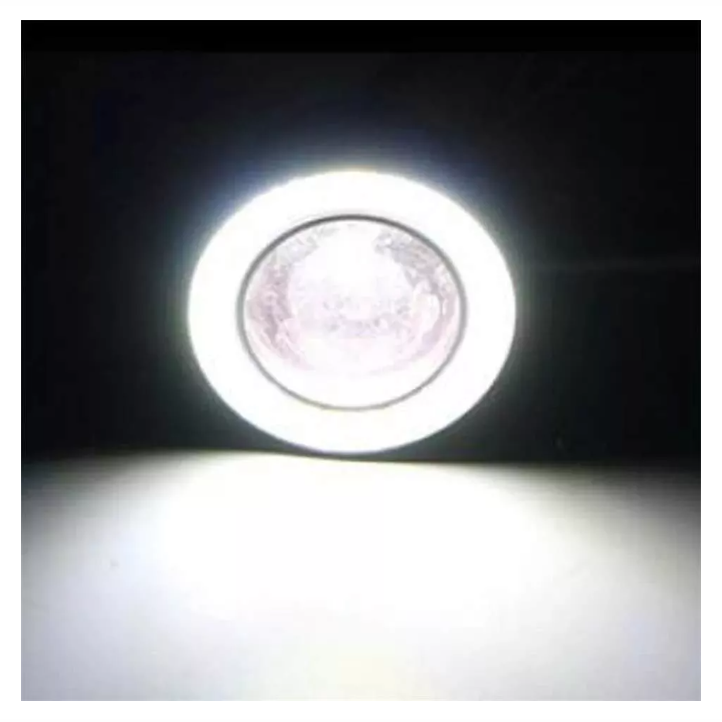 X2 Focos Neblineros Led Ojos De Ángel 76mm Blanco + Blanco-5