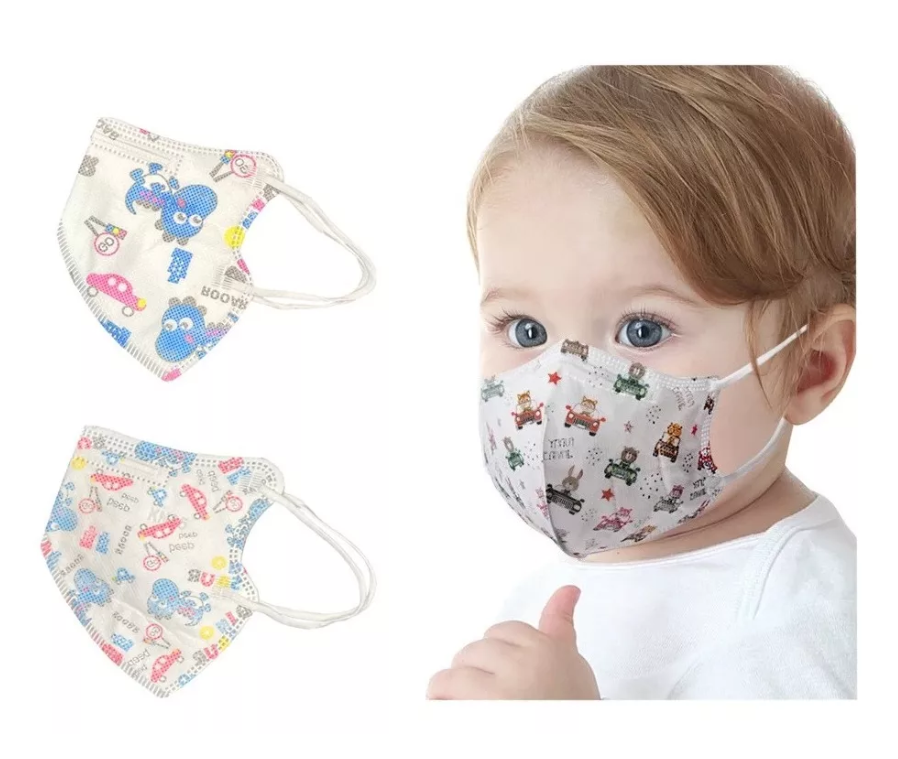 X50 Mascarillas Niños Con Diseño Kn95 5pliegues Reutilizable niño-0