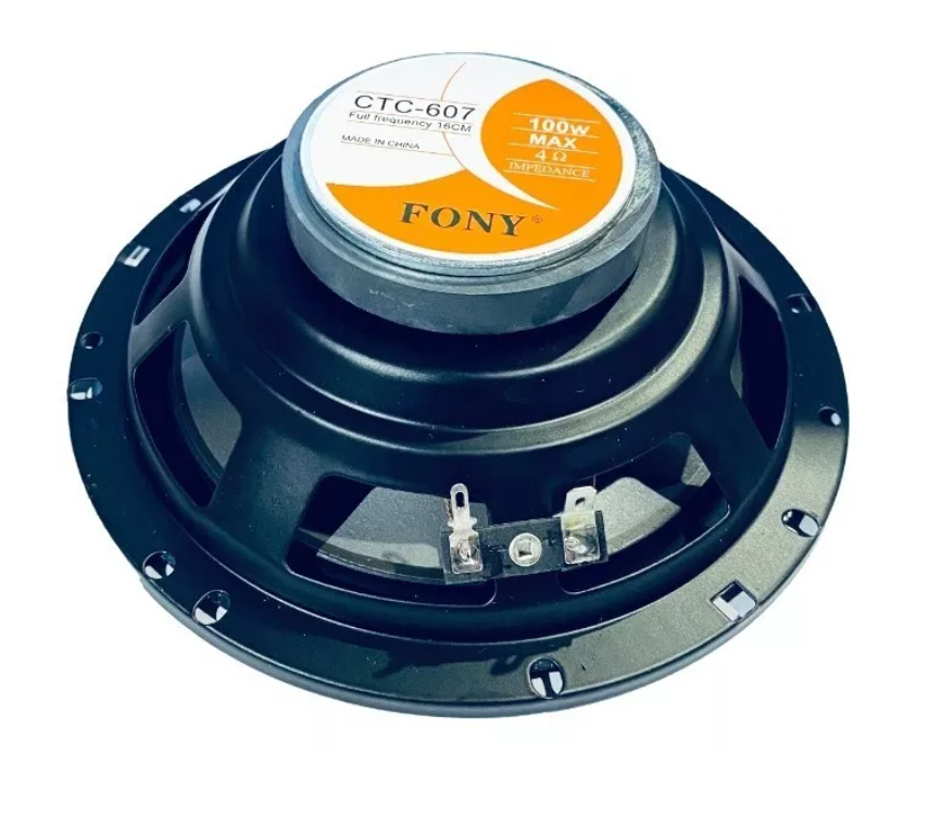 2 Parlante Auto 16cm Redondo 100w Coaxial 2 Vías Hifi-4