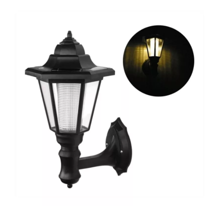 Foco Farol Led Solares Para Pared O Con Estaca Jardin Hogar-0
