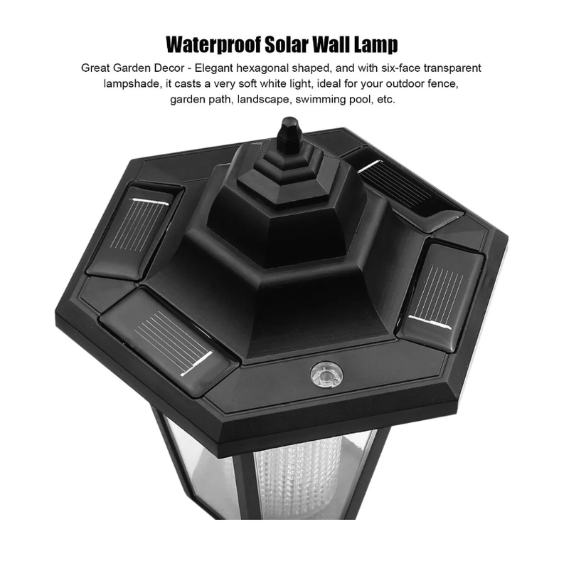 Foco Farol Led Solares Para Pared O Con Estaca Jardin Hogar-1