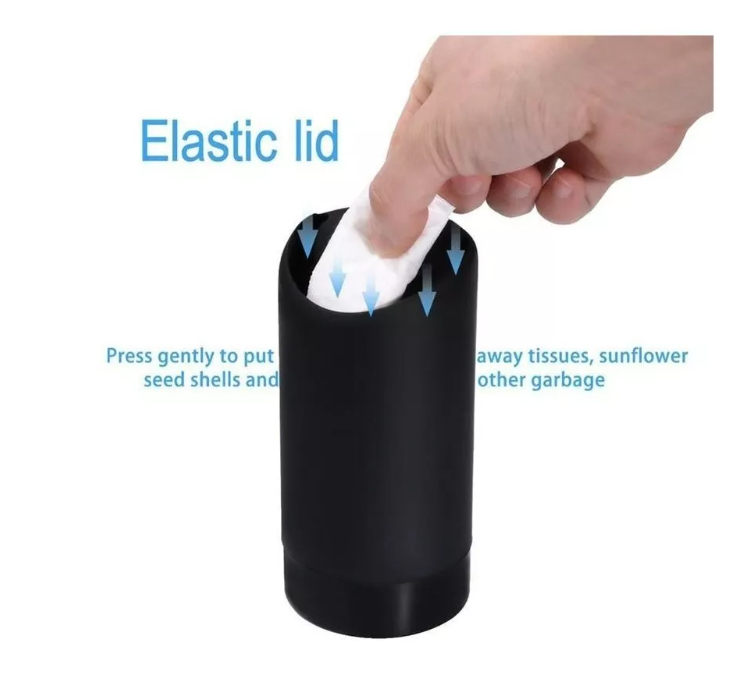 Basurero Auto Portátil Silicon Organizador Higiene Sanitario-3