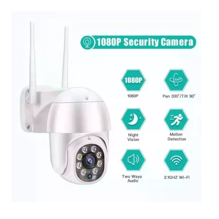 Smart Camara Ip Wifi Alarma Exterior Anti Agua Ip66 2-1