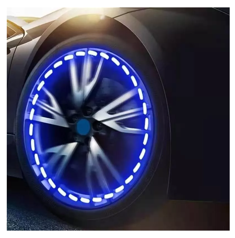 Tapa Valvula Neumático Foco Solar Led Auto Moto Bicicleta-6