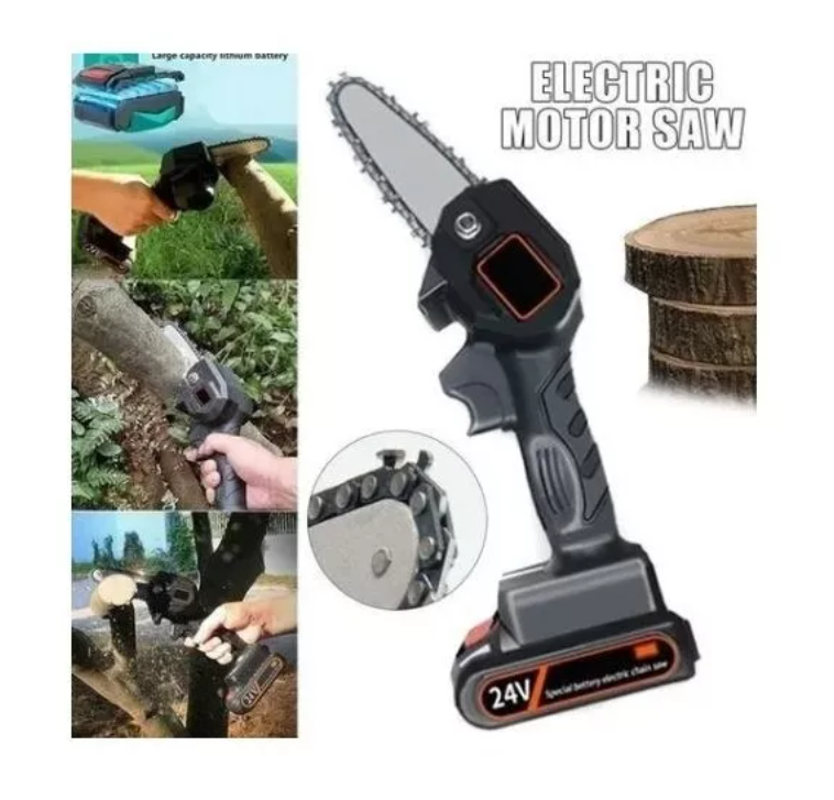 Mini Motosierra Eléctrica Podadora 24v-4