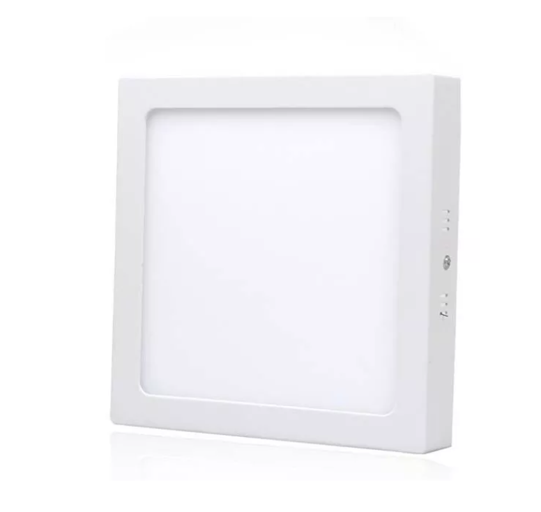 Foco Panel Plafón Led 18w Sobrepuesto Cuadrado Luz Cálida-0