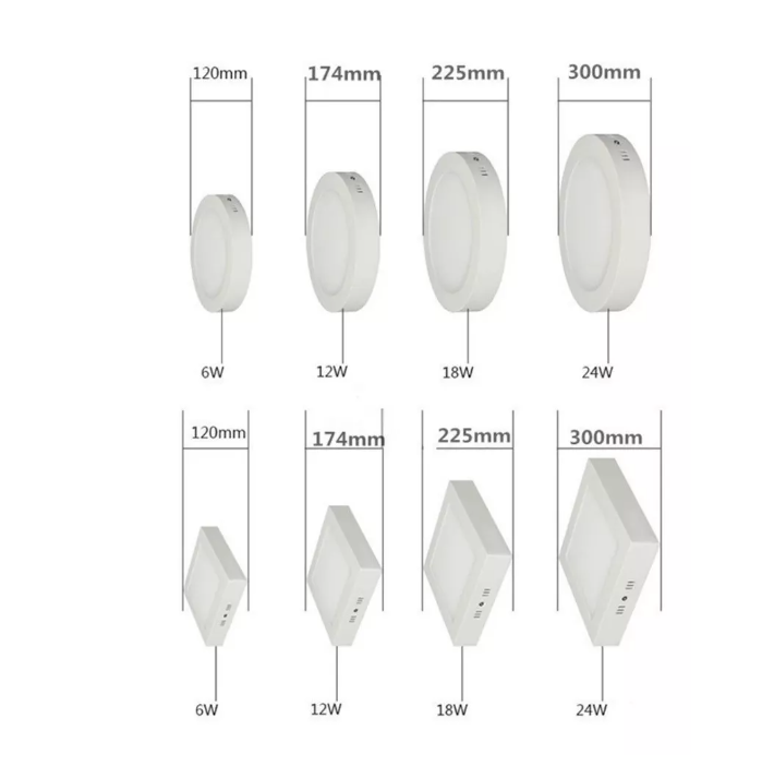 Foco Panel Plafón Led 18w Sobrepuesto Cuadrado Luz Cálida-1