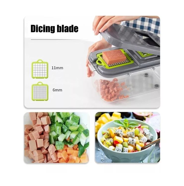 Picador Cortador De Verduras Frutas Rayador Alimentos 22en1-4