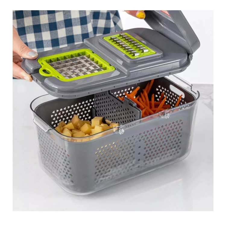 Picador Cortador De Verduras Frutas Rayador Alimentos 22en1-7
