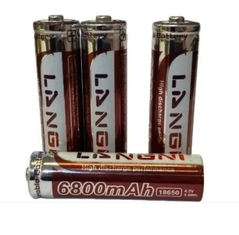 X5 Baterias 18650 Recargables 4.2v 6800mah Para Linterna Led-0