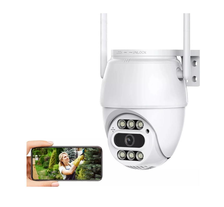 Smart Camara Ip Wifi Alarma Exterior 5mp Anti Agua Ip66-0