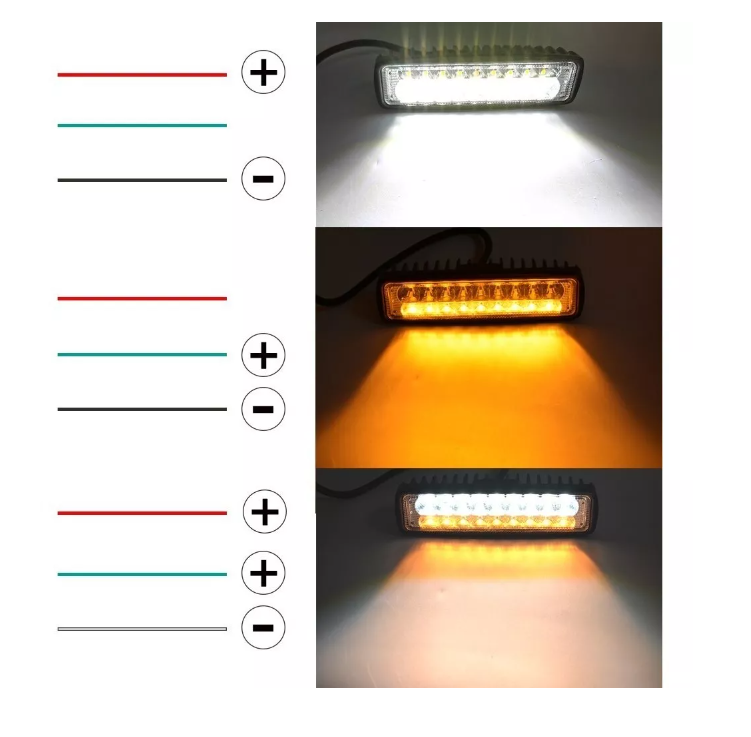 Barra Luces Foco Neblinero Led 20w Auto Moto Caminoneta-3