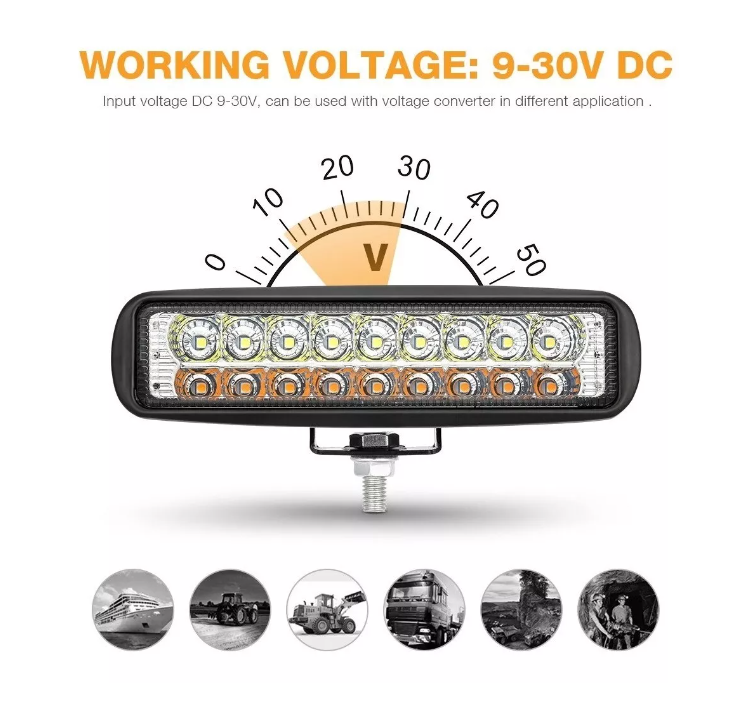 Barra Luces Foco Neblinero Led 20w Auto Moto Caminoneta-4