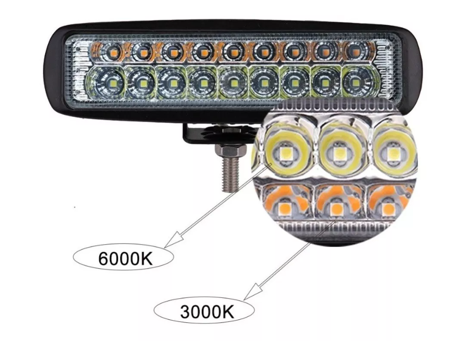 Barra Luces Foco Neblinero Led 20w Auto Moto Caminoneta-5