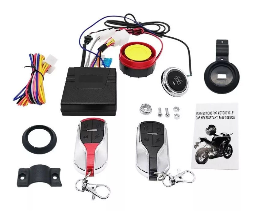 Sistema Alarma Moto Seguridad Botón Encendido Antirrobo-0
