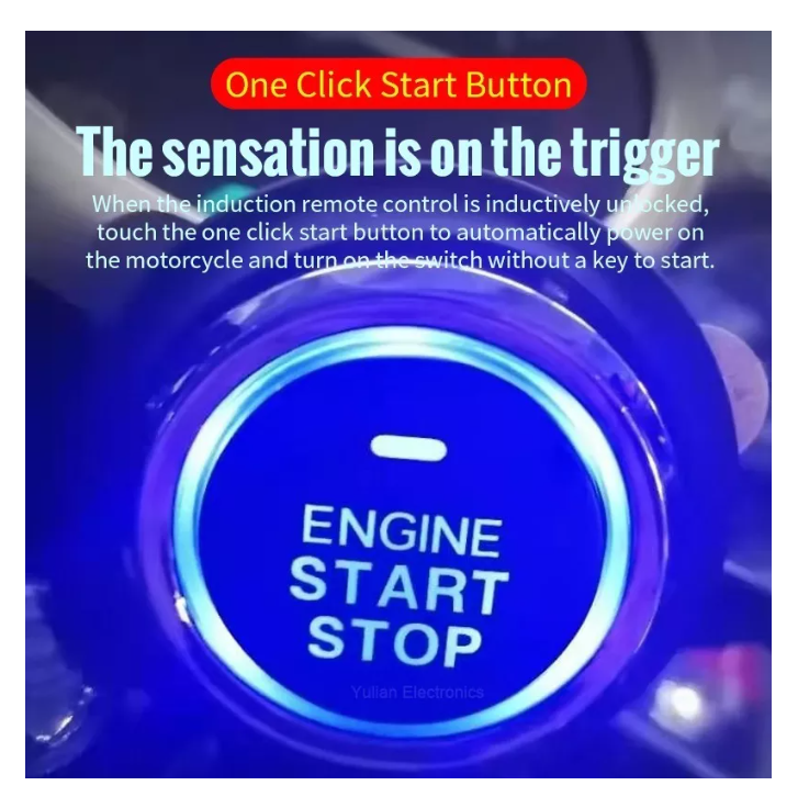 Sistema Alarma Moto Seguridad Botón Encendido Antirrobo-5