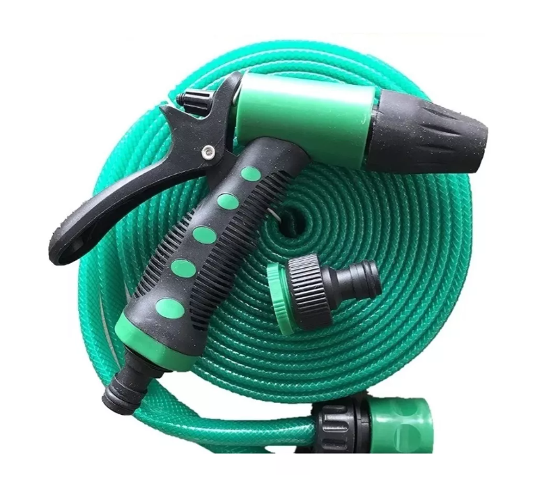 Manguera Flexible 1/2 Pulgada Rollo 20 Mts Pistola Acoples-0