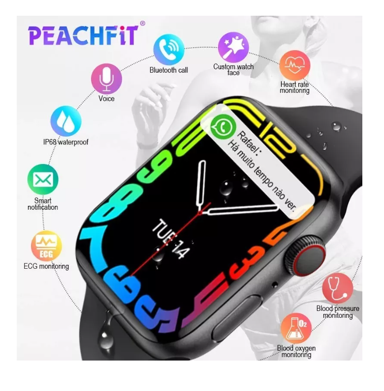 Smartwatch Reloj Inteligente Pulsera Deportivo Prueba Agua-6