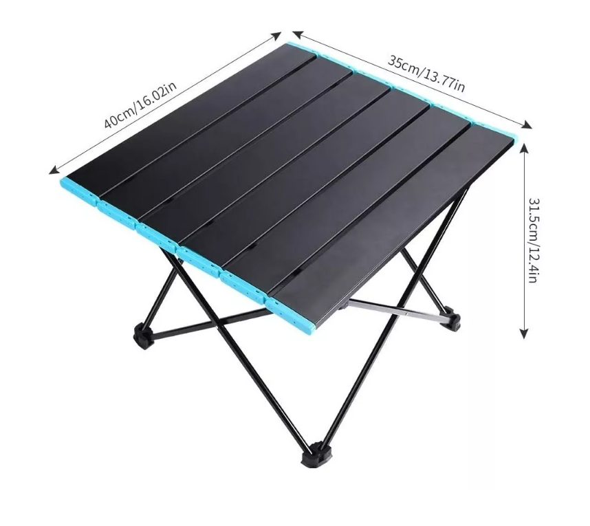 Mesa Plegable Camping Paseo Evento Bolso Portatil 40x35x32cm-2