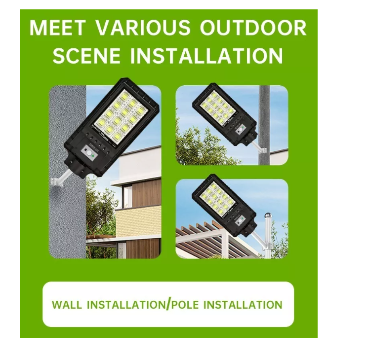 Foco Solar Led 120w Sensor Movimiento Control Remoto Soporte-7