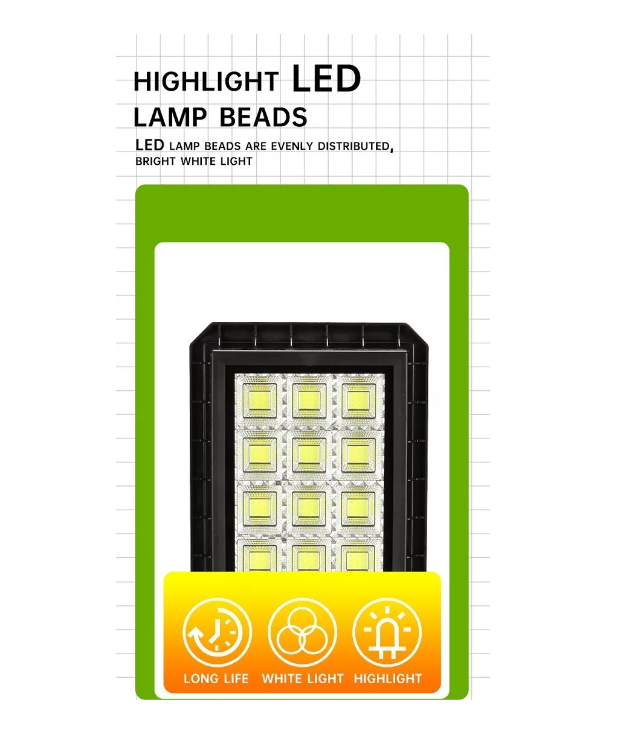 Foco Solar Led 120w Sensor Movimiento Control Remoto Soporte-2