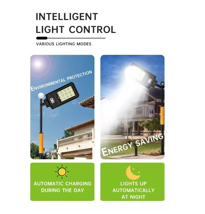 Foco Solar Led 120w Sensor Movimiento Control Remoto Soporte-3