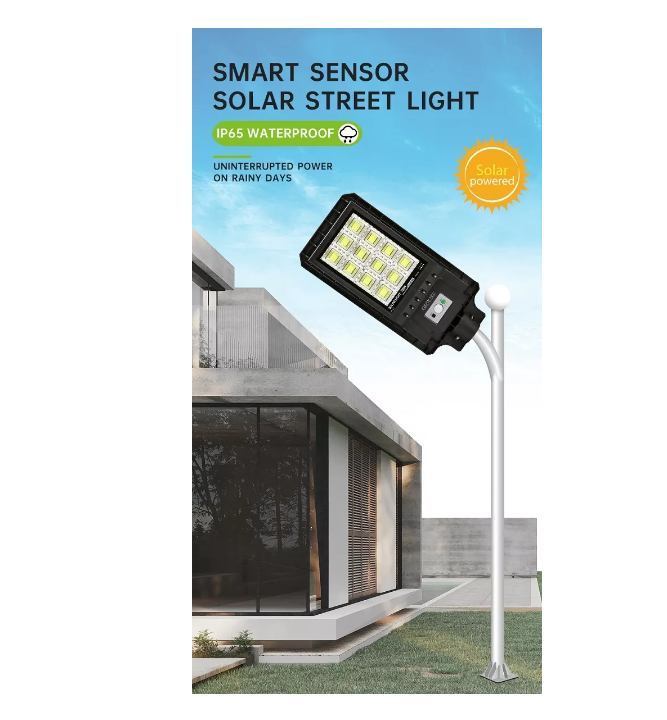 Foco Solar Led 120w Sensor Movimiento Control Remoto Soporte-4