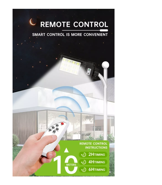 Foco Solar Led 120w Sensor Movimiento Control Remoto Soporte-5