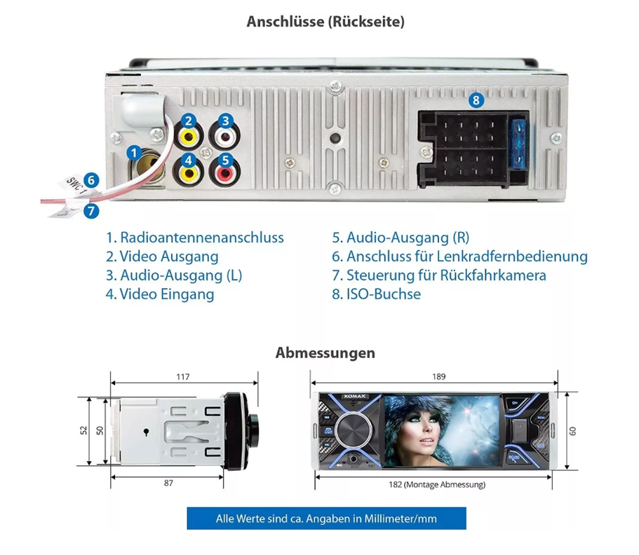 Radio Auto 1 Din Con Pantalla 4.1 Bluetooth Usb Sd Control-6