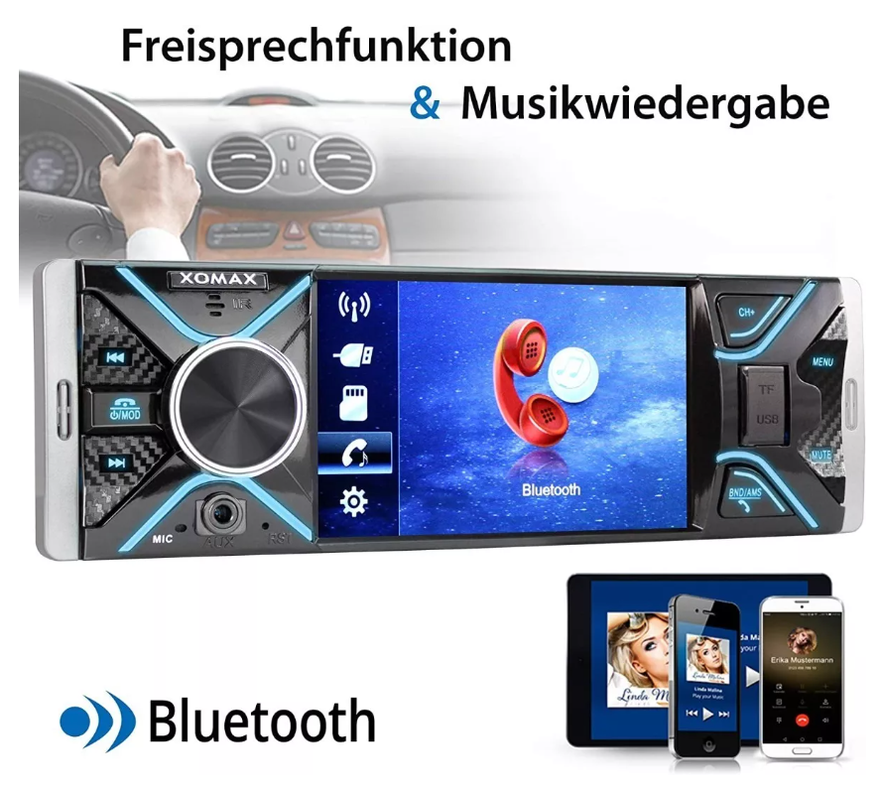 Radio Auto 1 Din Con Pantalla 4.1 Bluetooth Usb Sd Control-7