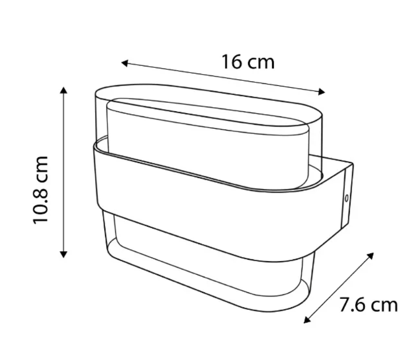 Aplique De Pared Para Interiores Y Exteriores 12w-1