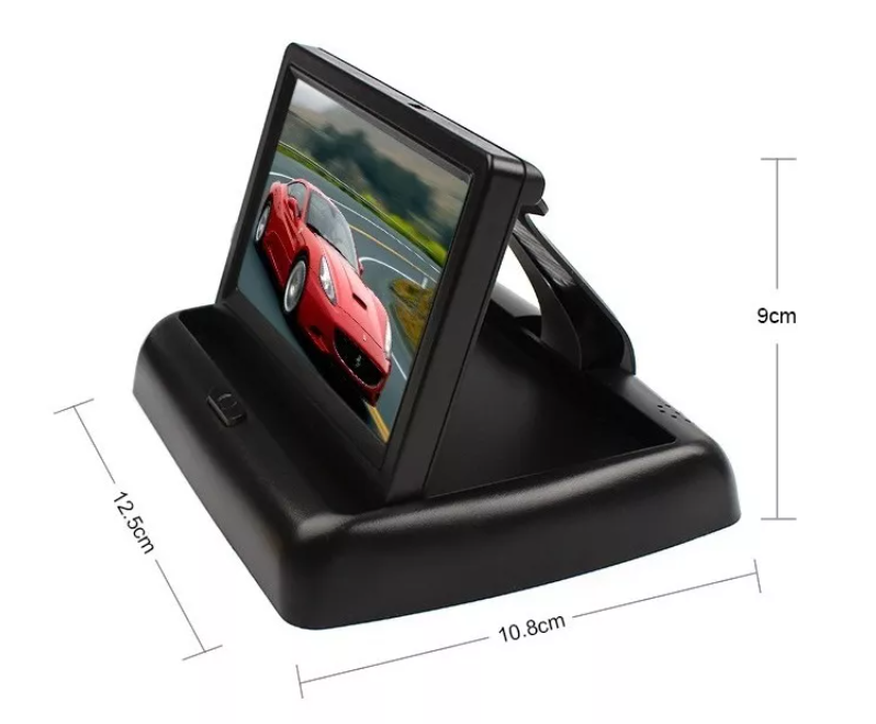 Pantalla Monitor 4.3 Ajustable Cámara Retroceso Auto 12v-4