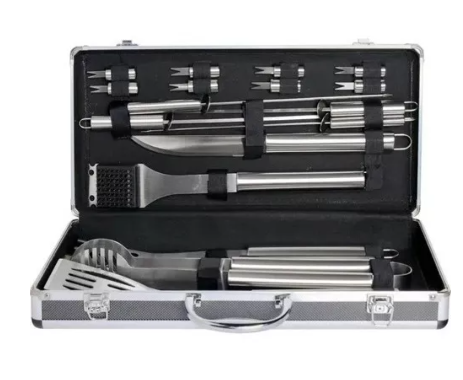 Kit De Herramientas Para Asado 18 Piezas Con Maleta-0