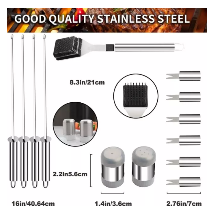 Kit De Herramientas Para Asado 18 Piezas Con Maleta-4