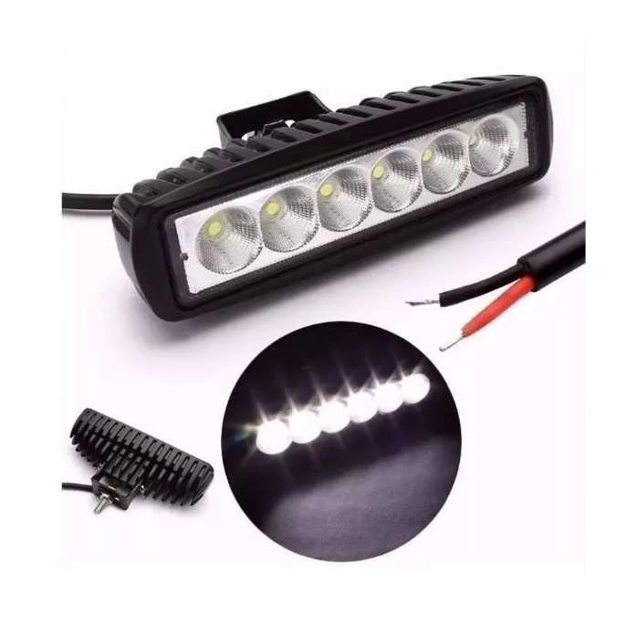 Barra Luces Foco Neblinero Led 18w Auto Moto Caminoneta-2