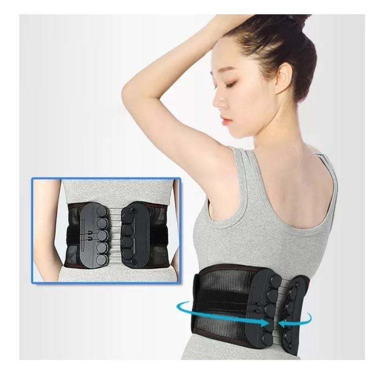 Faja Cinturón Lumbar Ajustable Corrección Intervertebral-4
