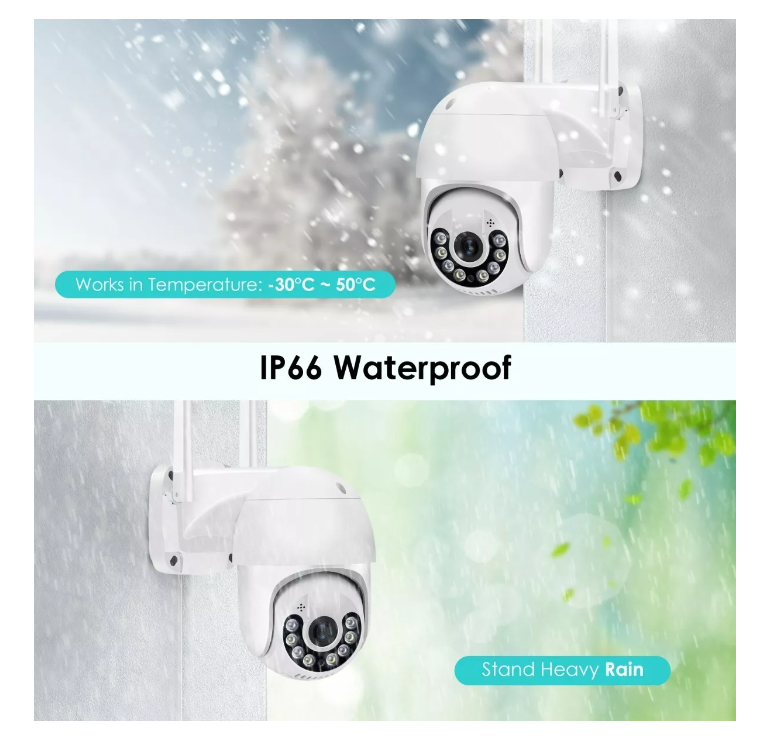 Smart Camara Ip Wifi Alarma Exterior Anti Agua Ip66-3