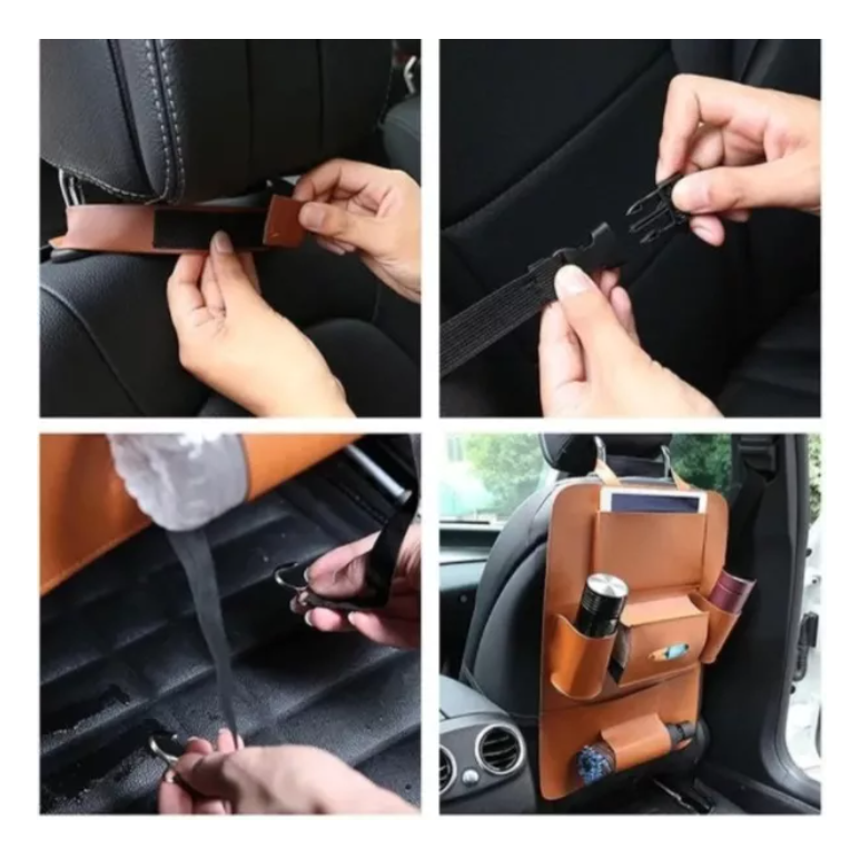 Organizadores Asiento Auto Eco Cuero-2