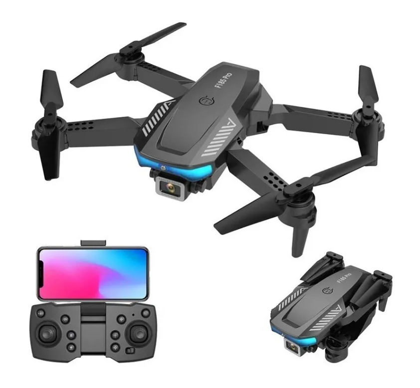 Mini Drone Doble Cámara Full Hd Wifi 2,4 Ghz Fpv Plegable-0