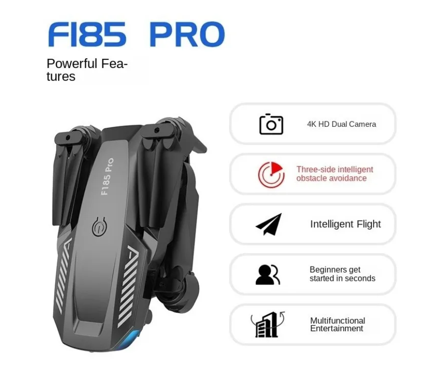 Mini Drone Doble Cámara Full Hd Wifi 2,4 Ghz Fpv Plegable-2