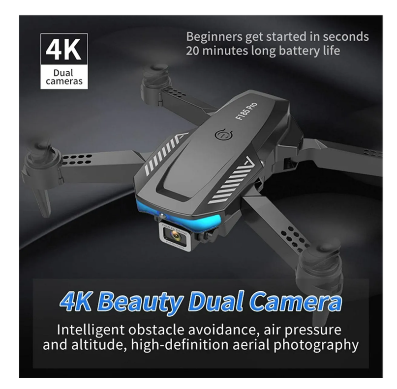 Mini Drone Doble Cámara Full Hd Wifi 2,4 Ghz Fpv Plegable-4