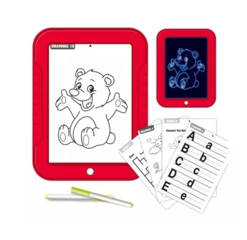 Pizarra De Dibujo Mágico Luz Led Niño-1