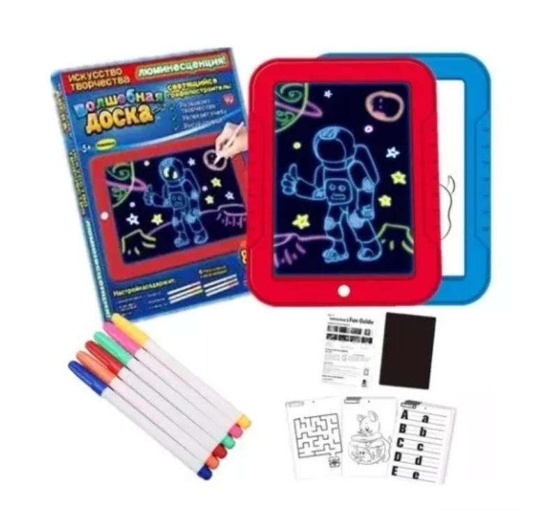 Pizarra De Dibujo Mágico Luz Led Niño-2