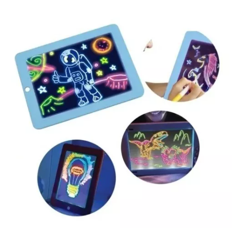 Pizarra De Dibujo Mágico Luz Led Niño-5