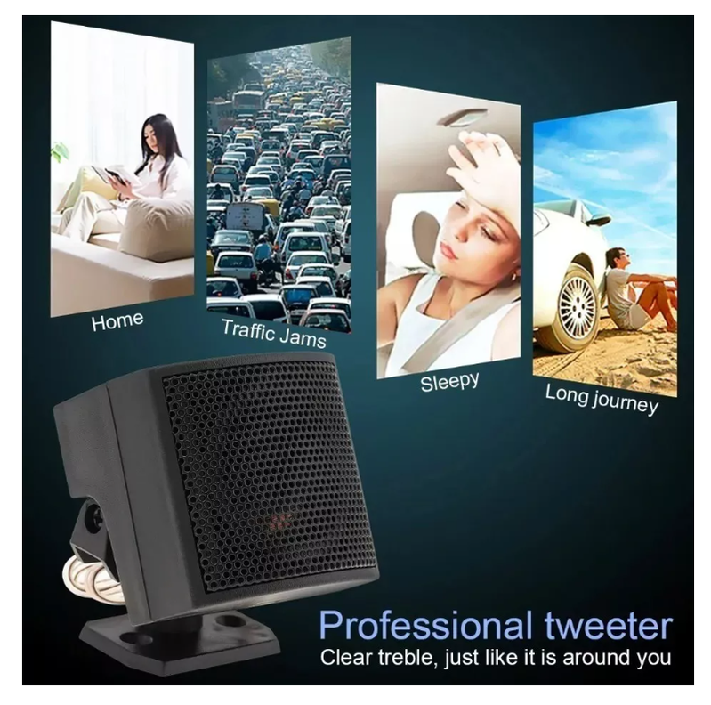 Kit Par Tweeter Optimizador Sonido 500w Automóvil Moto Casa-7
