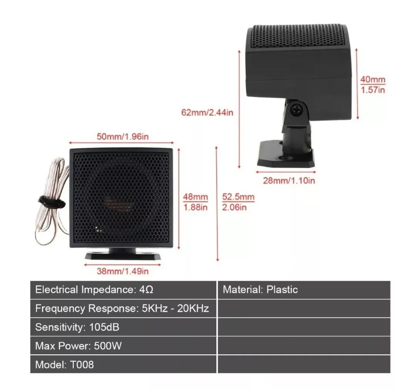 Kit Par Tweeter Optimizador Sonido 500w Automóvil Moto Casa-6