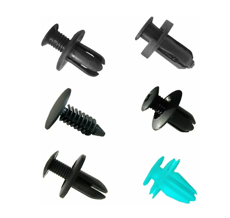 Caja 100 Clips Fijacion Broche Retencion Plastico Tapabarro-2