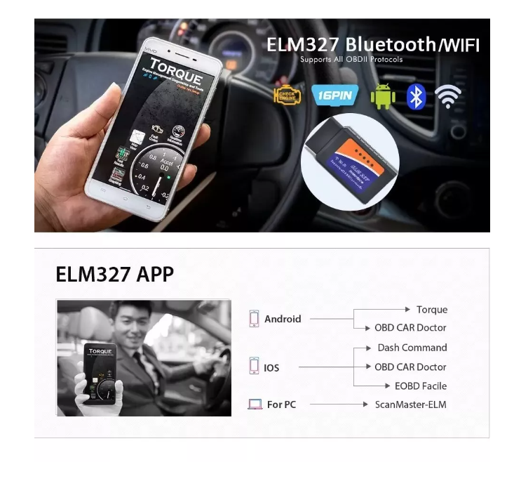 Scanner Escáner Tester Obd2 Automotriz Wifi Elm327 V1.5-3