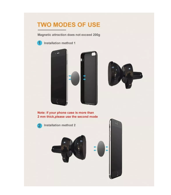 Soporte De Celular Auto Imán Telefono Magnético Automóvil-1