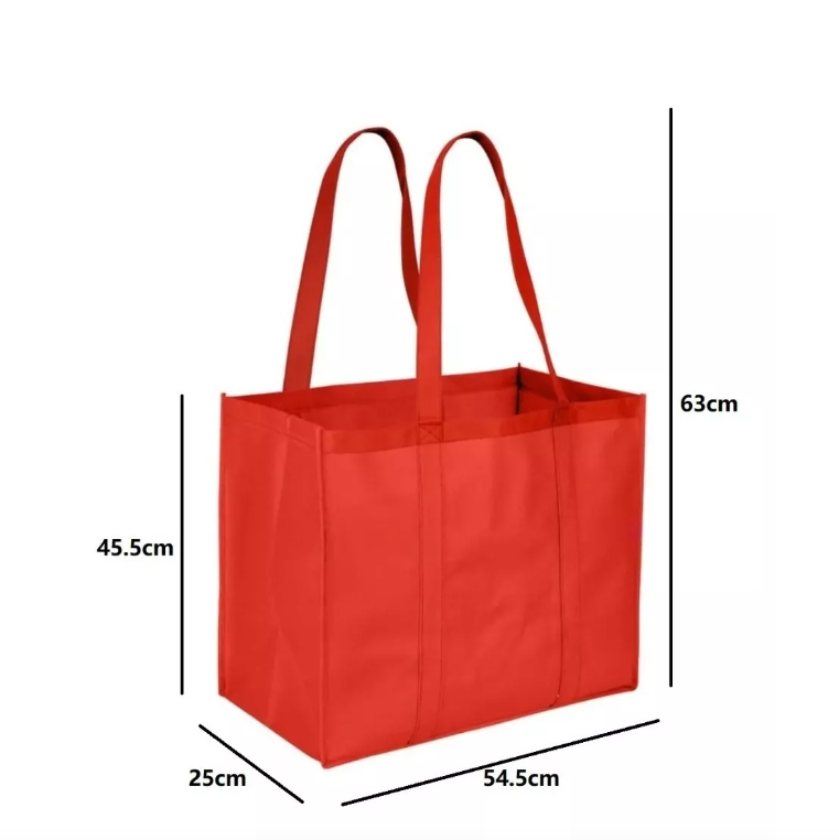 X10 Bolsas Tnt Reutilizable Ecologicas Reforzada 63x55x25m-1